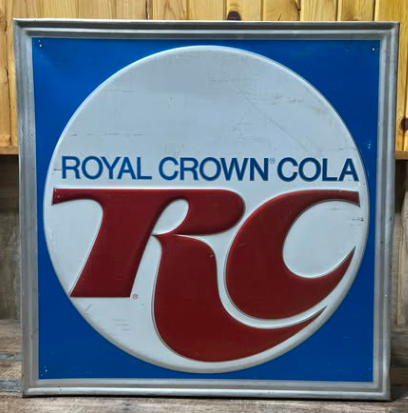 RC Royal Crown Cola Single-Sided Aluminum Embossed Sign