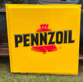 Pennzoil Embossed Plastic Light-Up Sign panel