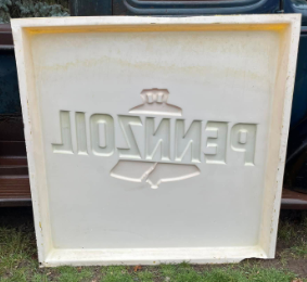 Pennzoil Embossed Plastic Light-Up Sign panel