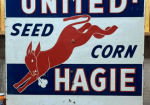 United Hagie Seed Corn Masonite Sign