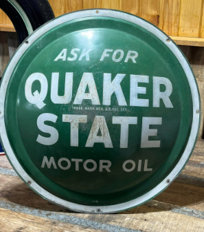 Quaker State Motor Oil 24 Inch SST Button Sign