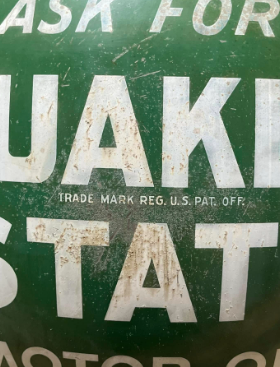 Quaker State Motor Oil 24 Inch SST Button Sign