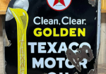 Texaco Golden Motor Oil Black T DSP Flange Sign