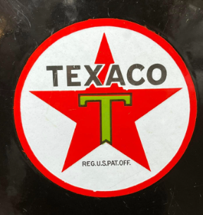 Texaco Golden Motor Oil Black T DSP Flange Sign