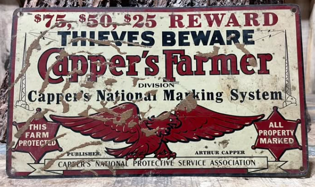 Capper’s Farmer National Protective Service SST Sign