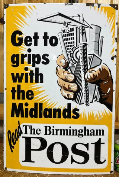Birmingham Post Newspaper SSP Sign