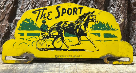 The Sport Equestrian Harness Racing SST License Plate Topper Sign