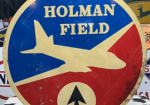 Holman Field Aircraft Vinyl on Aluminum 36 Inch Sign
