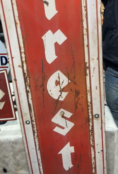 Firestone Hot Dog Vertical SST Sign