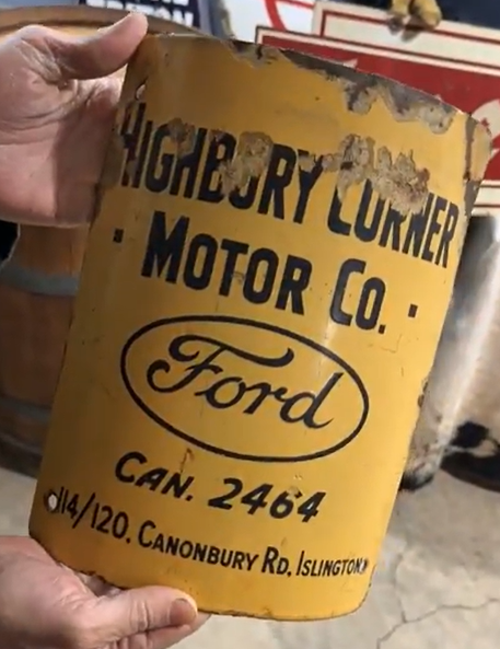 Ford Highbury Corner Motor Company SSP Curved English Sign