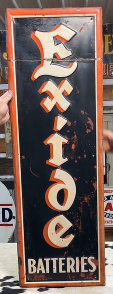 Exide Batteries SST Vertical 4 Foot Sign