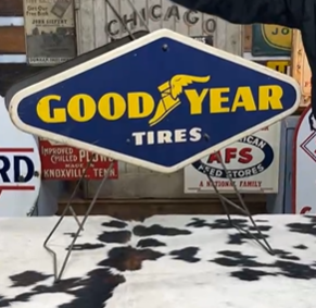 Good Year Tires Truck Tire Display with Two SST Signs