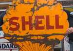 Shell Gasoline 1936 DSP Clam Shell Sign