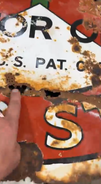 Texaco Gasoline Filling Station Black T SSP 42 Inch Sign