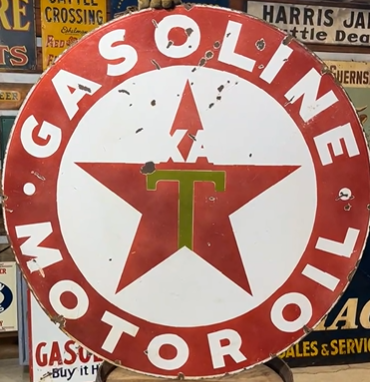 Texaco Gasoline Motor Oil DSP Unfinished Sign