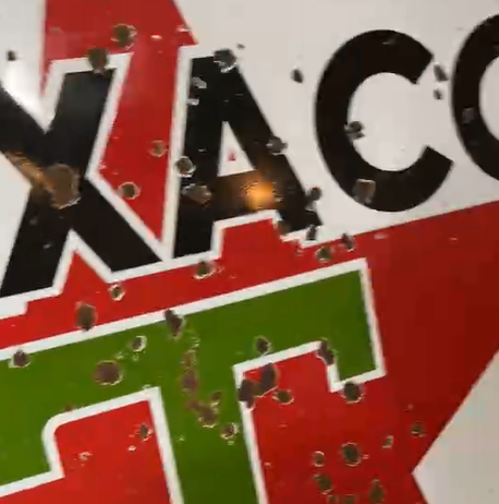 Texaco Gasoline White T DSP 6 Foot Sign