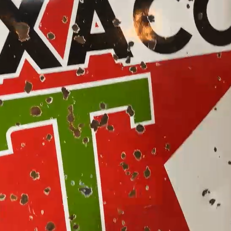 Texaco Gasoline White T DSP 6 Foot Sign