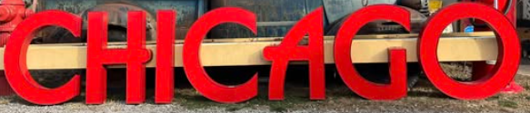 Plastic Chicago Letters on a Channel