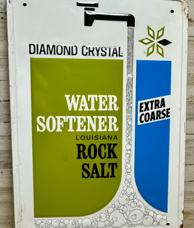 Diamond Crystal Water Softener Extra Course SST Embossed Sign