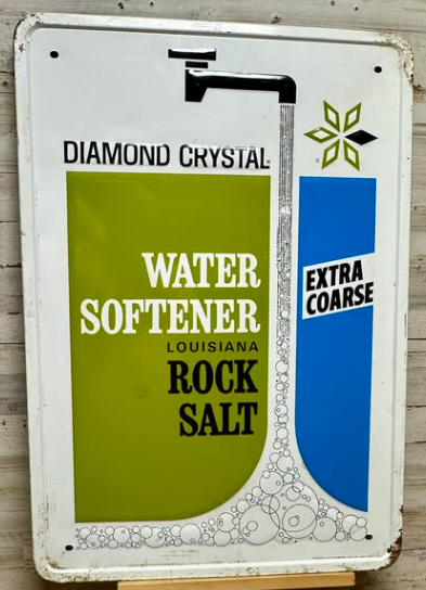 Diamond Crystal Water Softener Extra Course SST Embossed Sign