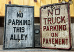 No Parking No Truck Parking SST Embossed Signs