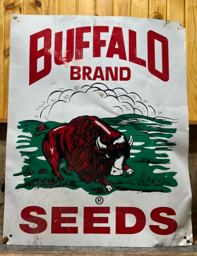 Buffalo Brand Seeds Single Sided Aluminum Sign