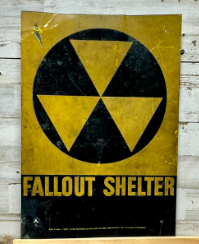 Reflective Fallout Shelter SST Sign