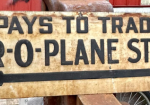 Aer-O-Plane Stores Directional Arrow SST Embossed Sign