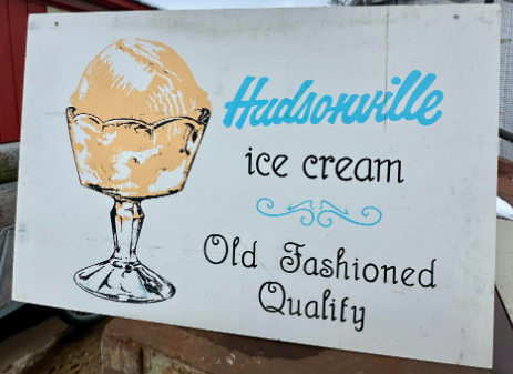 Hudsonville Ice Cream Flexible Plastic Sign