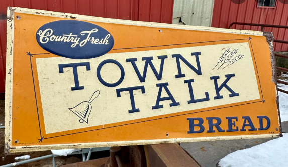 Country Fresh Town Talk Bread SST Embossed Sign