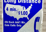 Long Distance Phone Calls DST Sign