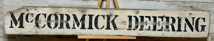 McCormick-Deering Farm Implement Wood Sign