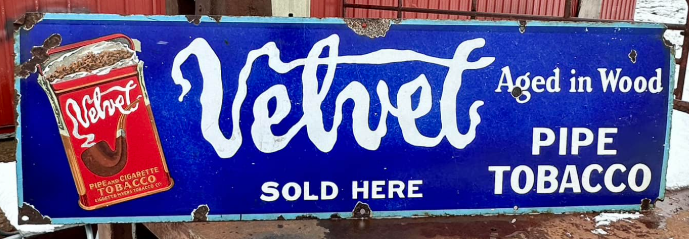 Velvet Pipe Tobacco Sold Here SSP Sign