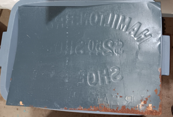 Hamilton Brown Shoe Company $2.50 Shoe SST Embossed Sign Ohio