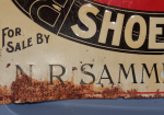 Hamilton Brown Shoe Company $2.50 Shoe SST Embossed Sign Ohio
