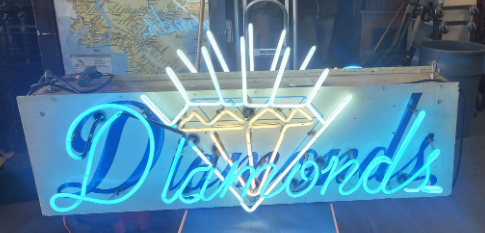 Diamonds SSP Color-Changing Neon Sign