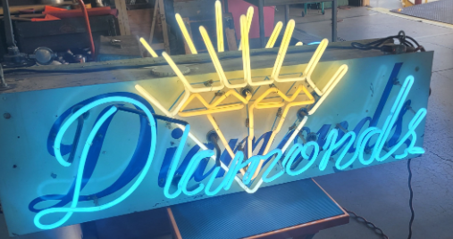 Diamonds SSP Color-Changing Neon Sign