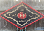 Texas & Pacific Railway SST Sign with Vinyl Sticker Sign