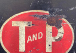 Texas & Pacific Railway SST Sign with Vinyl Sticker Sign
