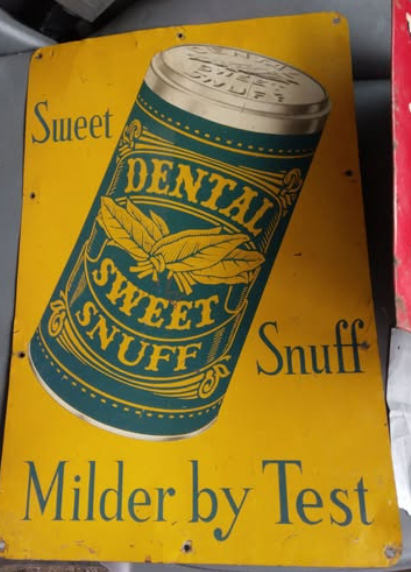 Dental Sweet Snuff Milder by Test Tobacco SST Sign