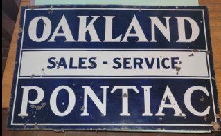 Oakland Pontiac Sales Service DSP Sign