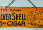 Havana Silver Shell 5 Cent Cigar SST Embossed Hanging Sign