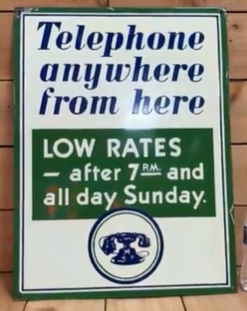 Telephone Anywhere from Here SSP Sign