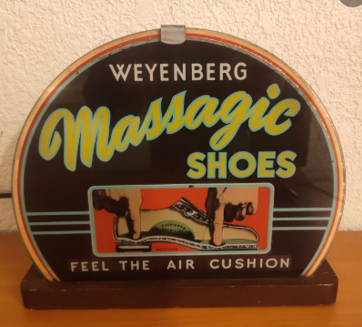 Weyenberg Massagic Shoes Single-Sided Light-Up Halo Countertop Display Sign
