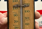 Overland Willy’s KNIGHT Service Station Wood Tube Thermometer Bangor Maine