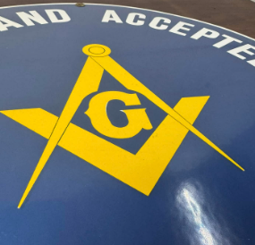 Free and Accepted Masons Square and Compass SSP 18 Inch Sign