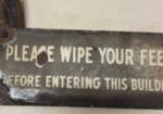 Please Wipe Your Feet SSP Sign
