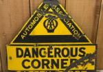 Automobile Association Dangerous Corner Safety First SSP Sign