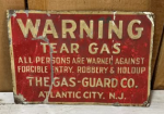 Warning Tear Gas Atlantic City NY SST Sign