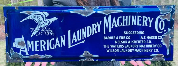 American Laundry Machinery Co SSP Cobalt Blue Sign